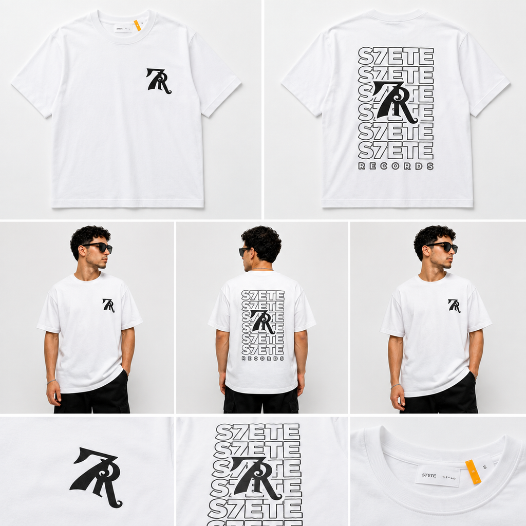 Playera S7ETE Records - Blanca
