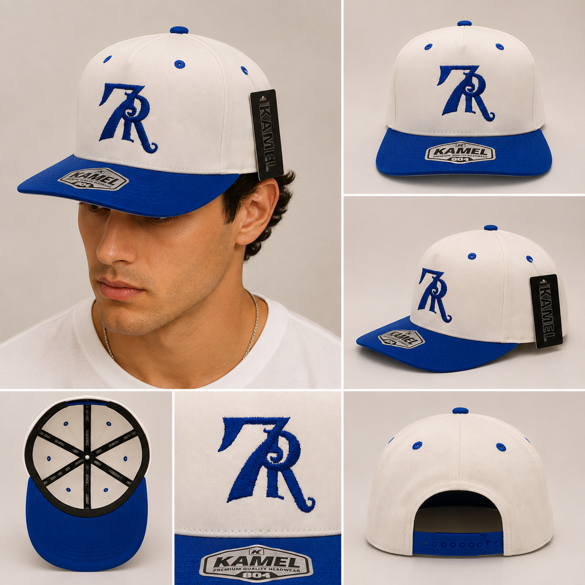 Gorra 7R Kamel - Crema / Visera Azul